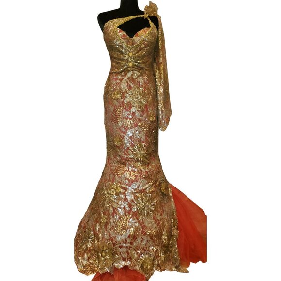 Luxury Couture Designer Party Prom Wedding Evening Cocktail Runway Gown Dress NW - Picture 13 of 16